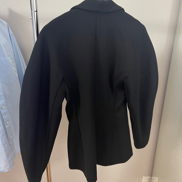 & Other Stories Fitted Scuba Feel Black Blazer in Size 34 - Picture 7 of 10